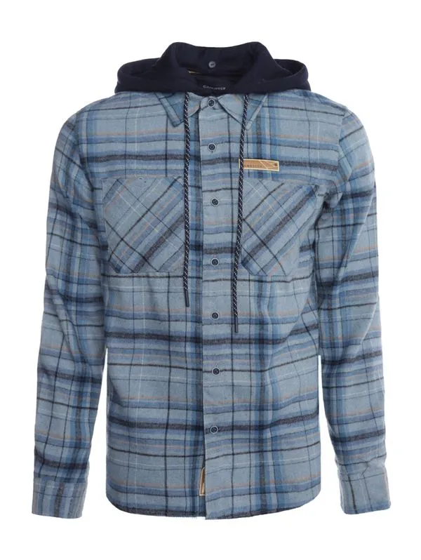 Camisa Manga Longa Xadrez Masculina AZUL P