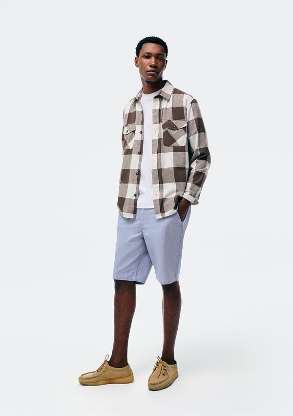 Bermuda Masculina Chino Fio Tinto - Azul 050