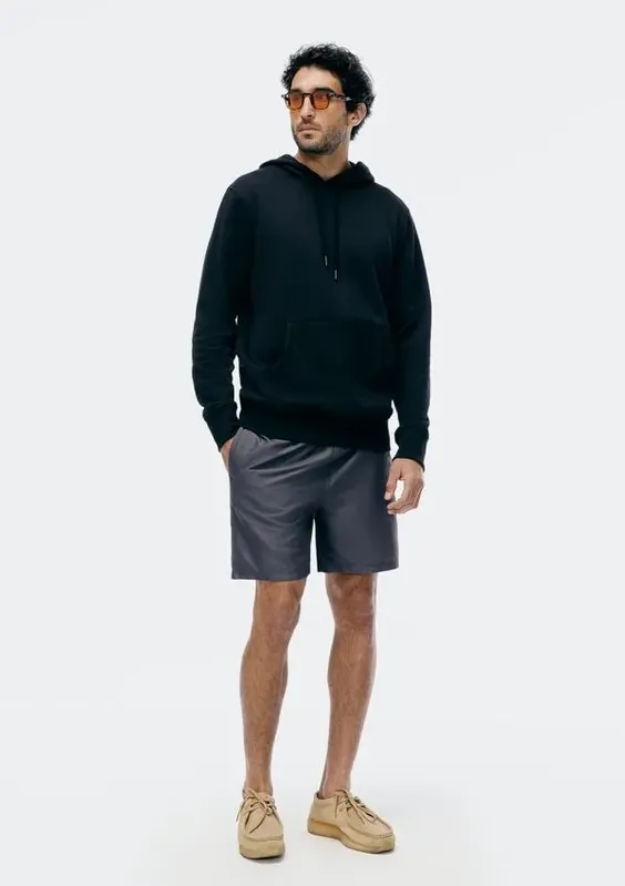 Shorts Praia Básico Masculino - Cinza XXG