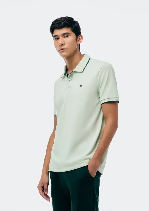 Camisa Polo Básica Masculina Em Piquet Com Bordado - Verde M