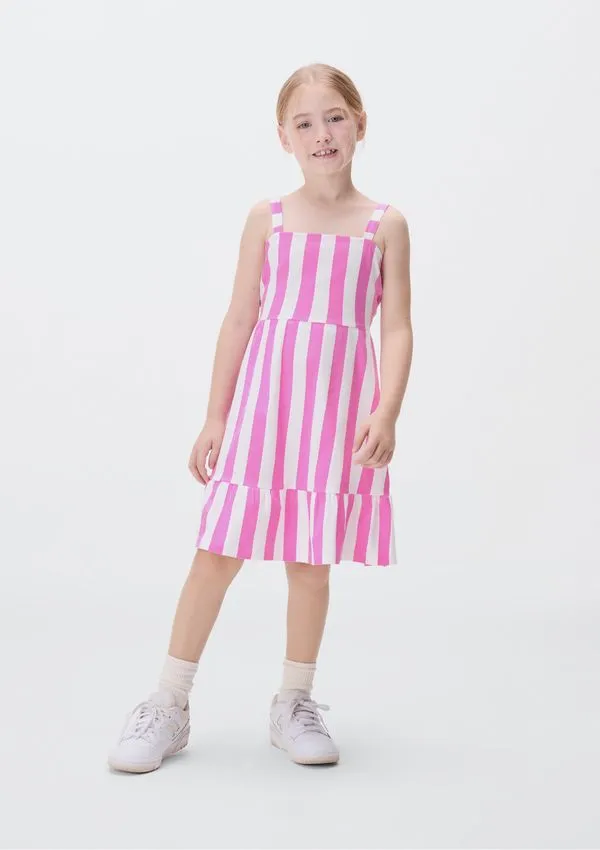 Vestido Curto Infantil Estampado - Rosa 005