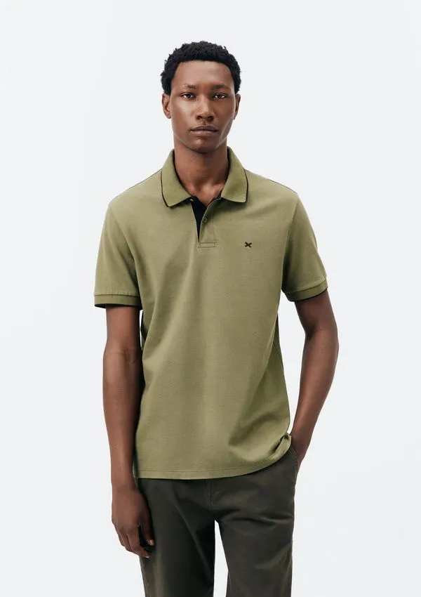 Camisa Polo Básica Masculina Em Piquet Com Bordado - Verde M