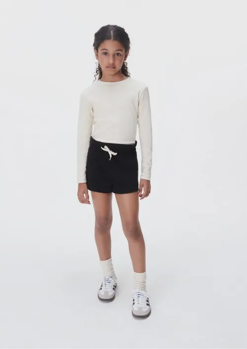 Blusa Manga Longa Infantil Menina Em Ribana - Creme 010