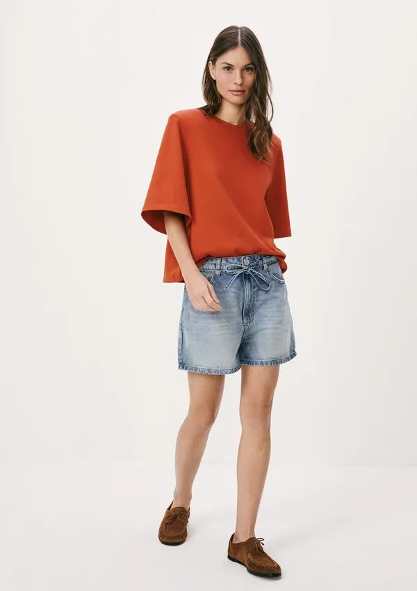 Shorts Jeans Feminino Com Cordão - Azul 034
