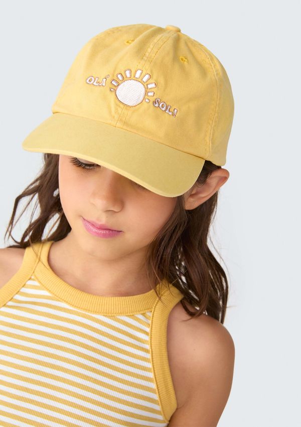 Boné Infantil Menina Aba Curva - Amarelo M