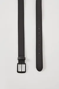 Cinto Masculino Sintético Com Fivela - Preto P