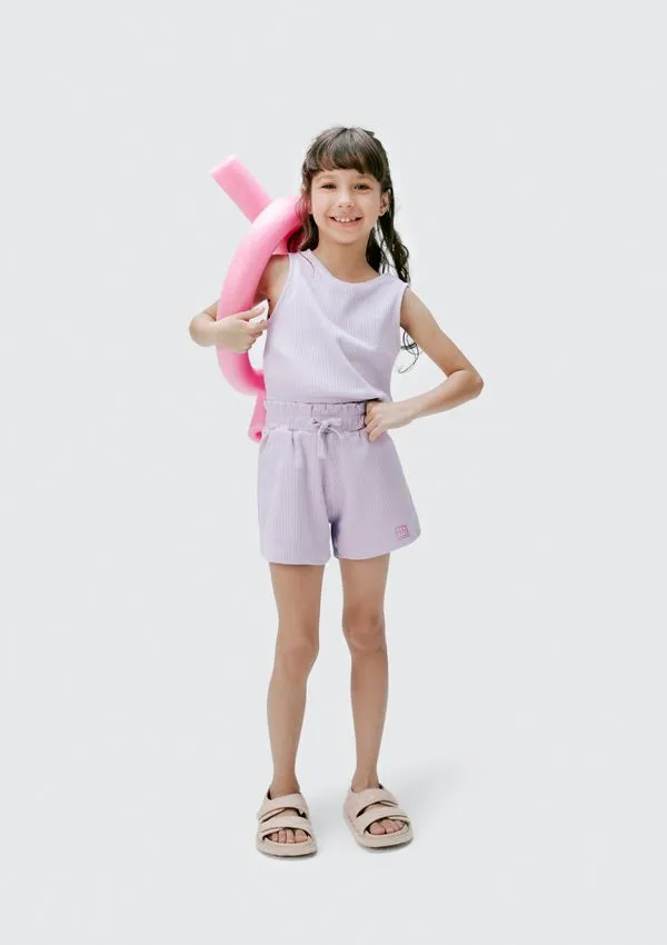 Conjunto Curto Infantil Menina - Roxo 012