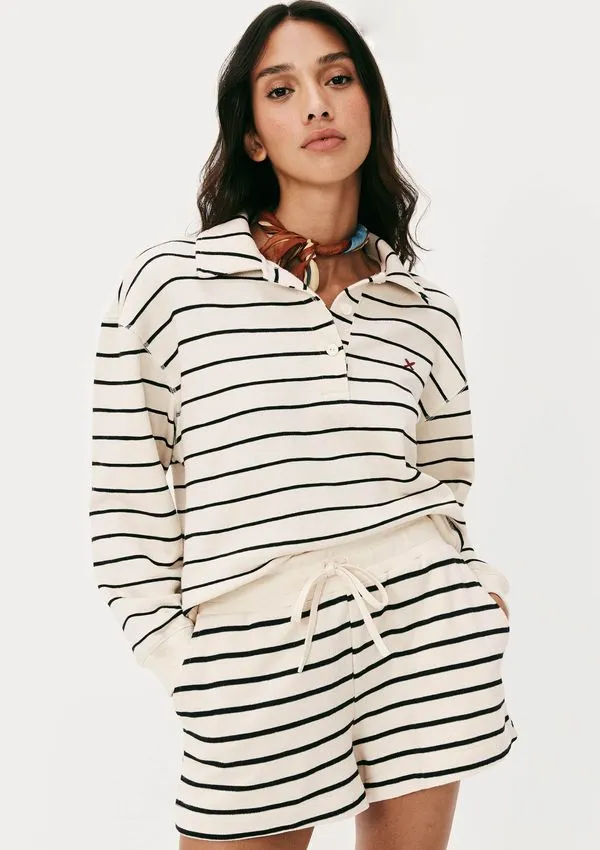 Blusão Feminino Moletom Polo Fio Tinto - Creme G