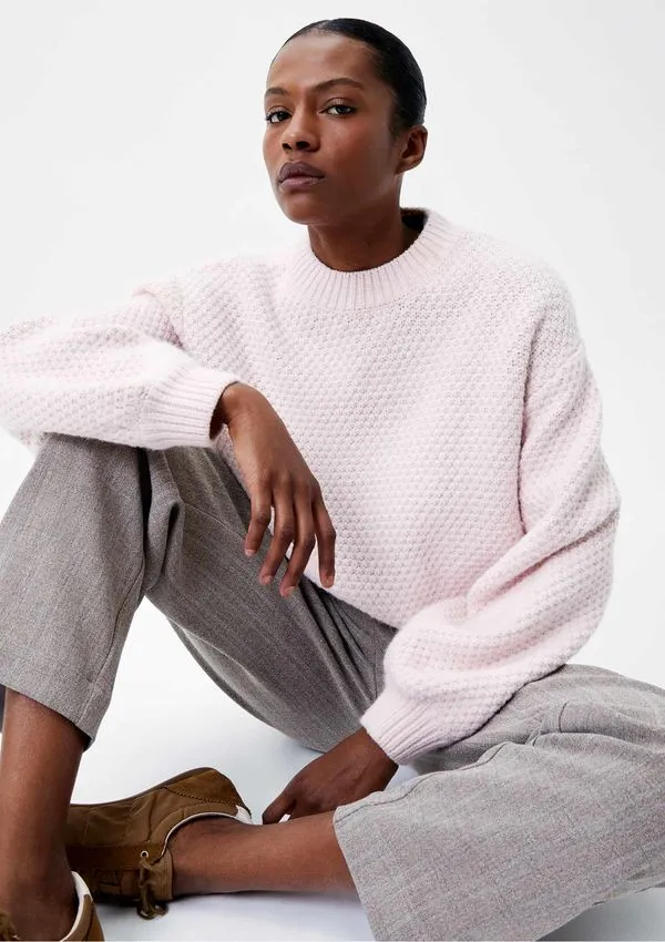 Suéter Feminino Em Tricô - Rosa G