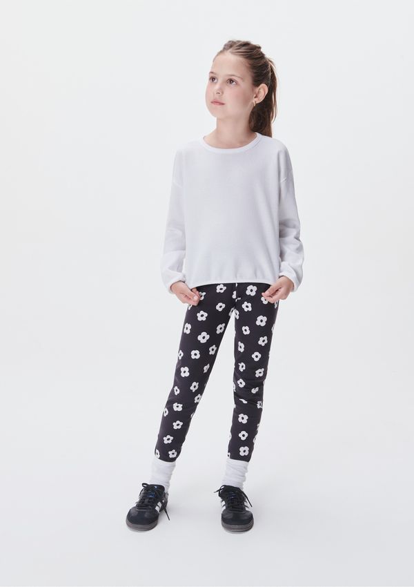 Conjunto Infantil Menina Texturizado Com Estampa - Preto 010