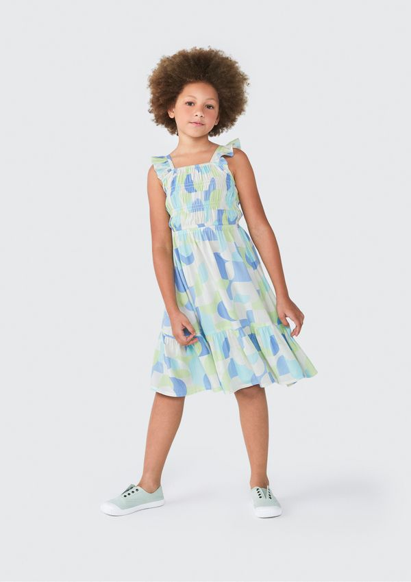 Vestido Curto Infantil - Azul 014