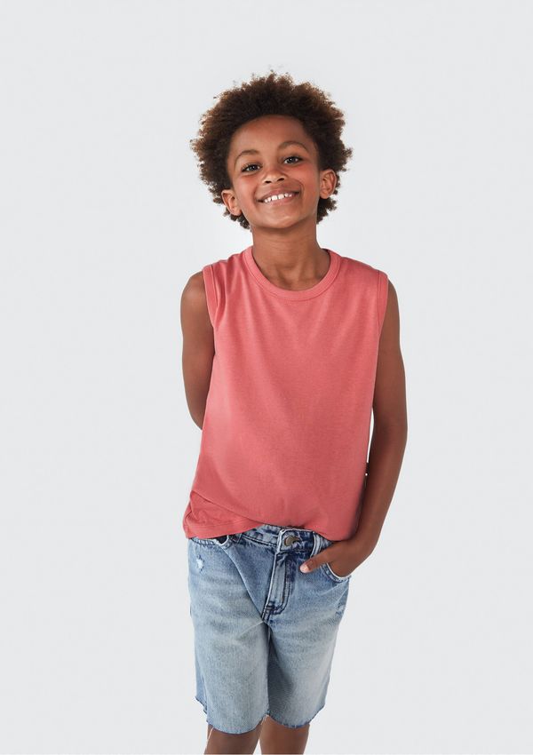Bermuda Jeans Infantil Menino Reta - Azul 008