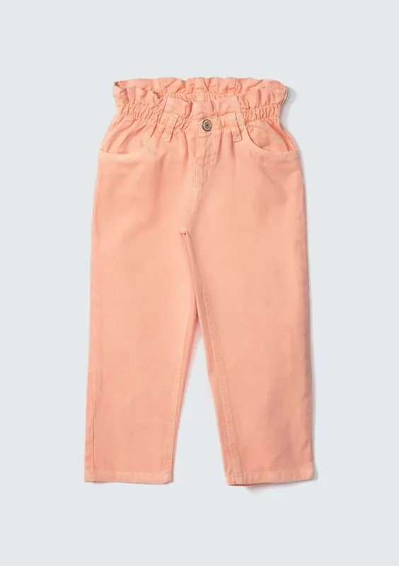Calça Menina Toddler Em Sarja Clochard - Laranja 001