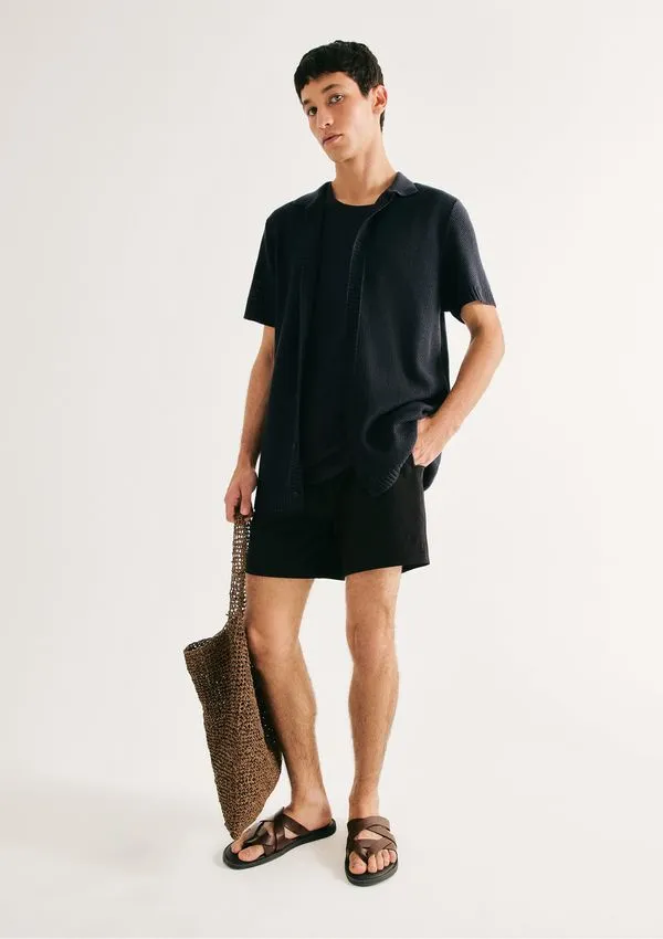 Shorts De Banho Masculino Texturizado - Preto P