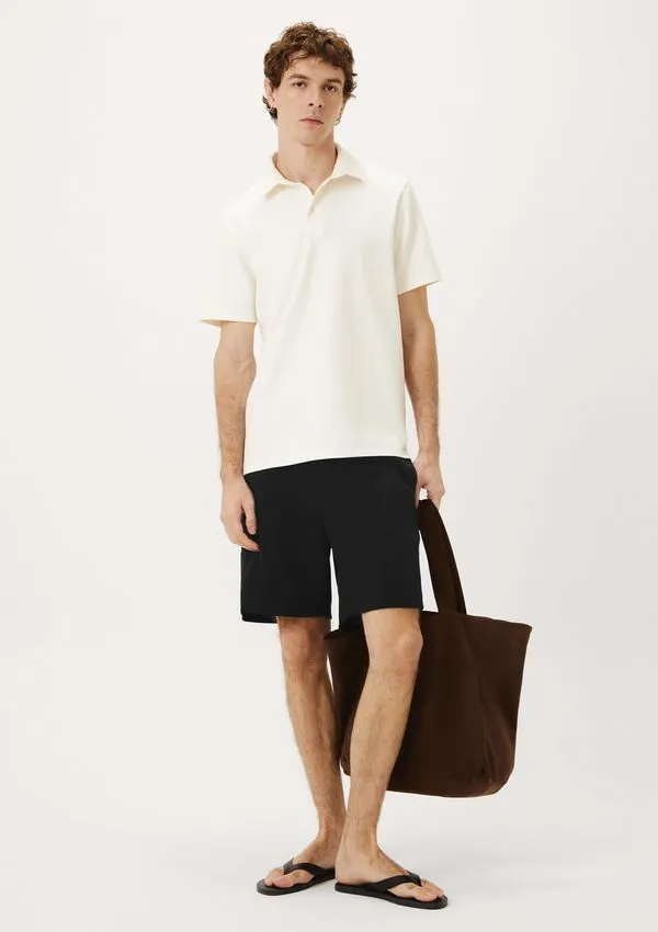 Bermuda Masculina Chino Em Malha Premium - Preto P