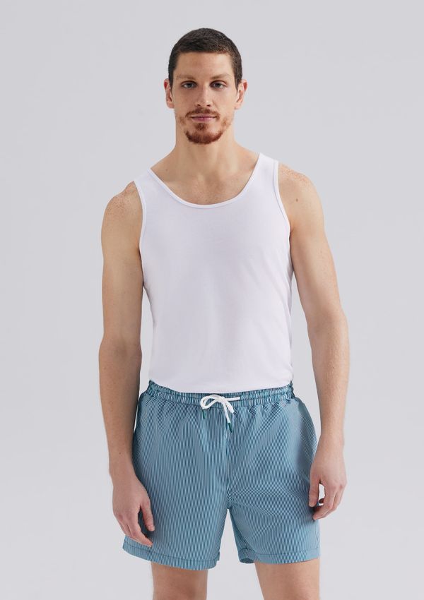 Shorts Praia Masculino Estampado - Verde P