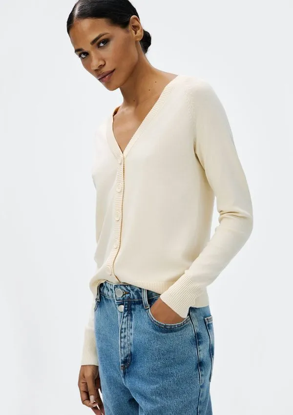 Cardigan Feminino Em Tricô - Creme G