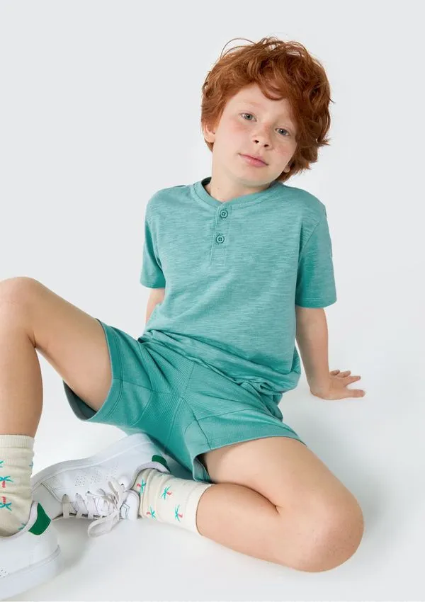 Camiseta Infantil Menino Comfort - Verde 014