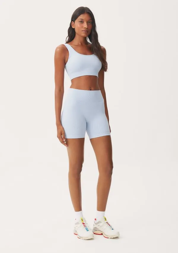 Bermuda Esportiva Feminina Biker Sem Costura - Azul G