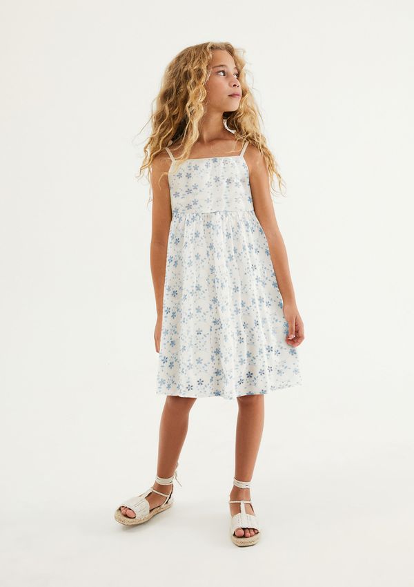Vestido Infantil Evasê Laise - Creme 004