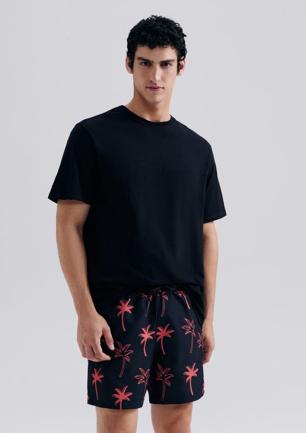 Shorts Praia Masculino Estampado - Preto P