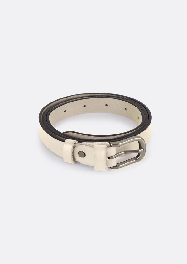 Cinto Feminino Em Pu Com Fivela - Creme P