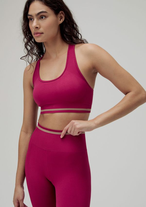 Top Esportivo Nadador Sem Costura - Rosa M