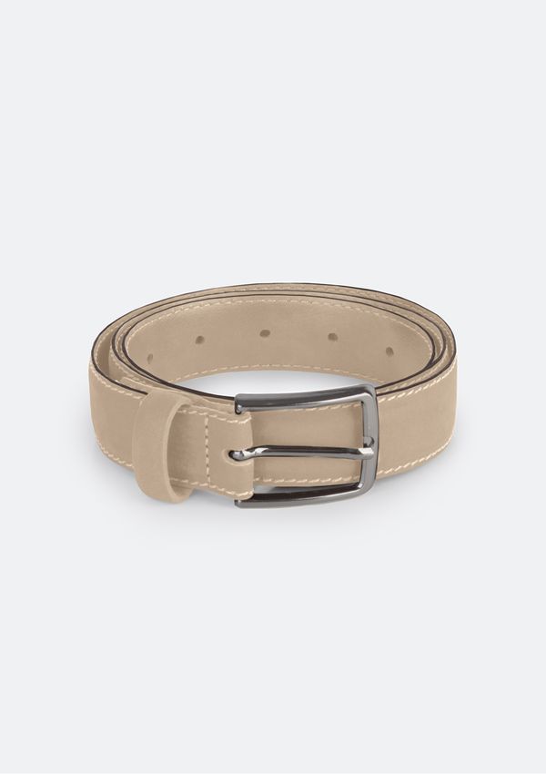 Cinto Masculino Nobuck Com Fivela Em Metal - Caqui G