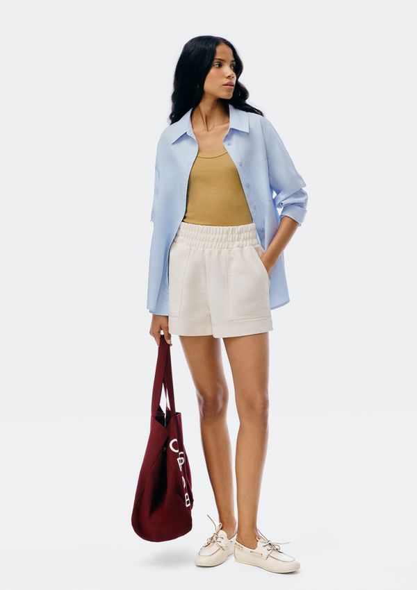 Shorts Feminino Cós Elástico - Bege P