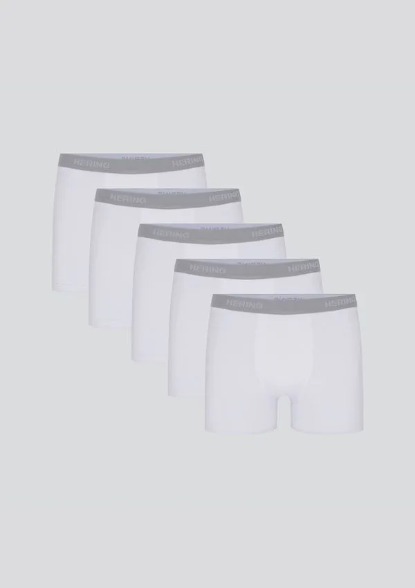Kit 5 Cuecas Boxer Com elástico Personalizado - Branco P