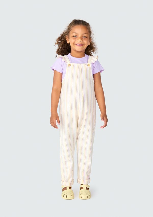 Macacão Longo Infantil Menina Toddler - Off white 001