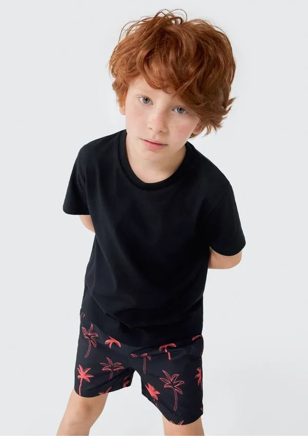 Shorts Infantil Menino Estampado - Preto 016