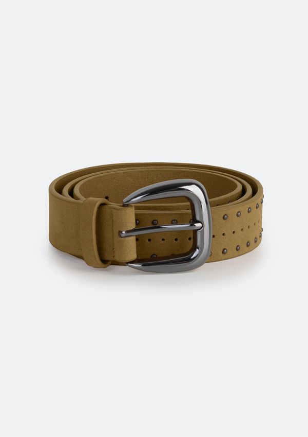 Cinto Feminino Em Suede Com Tachas - Caqui P