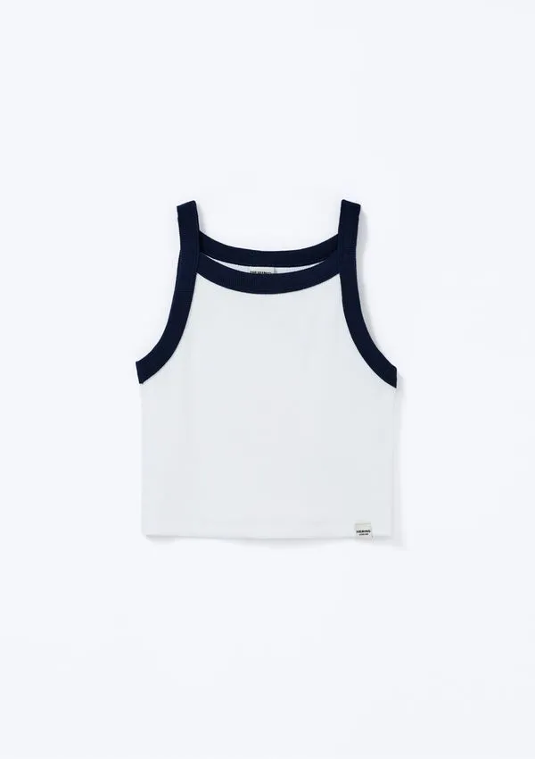 Regata Infantil Menina Cropped Canelada - Off white 008