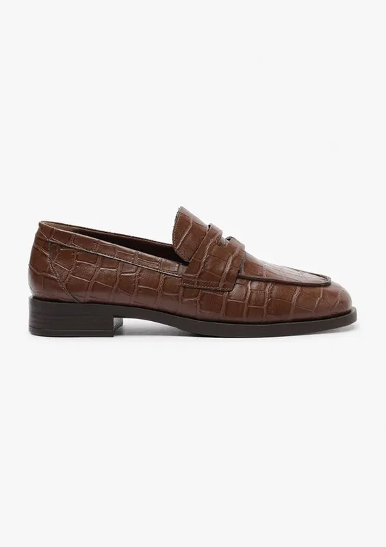 Mocassim Feminino Croco - Marrom 035