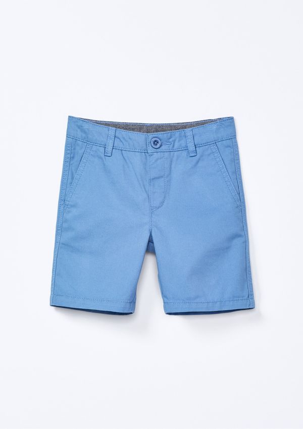 Bermuda Infantil Menino Toddler Chino Em Sarja - Azul 002