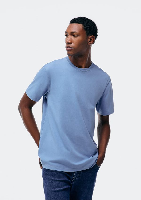 Camiseta Básica Masculina Super Cotton - Azul P