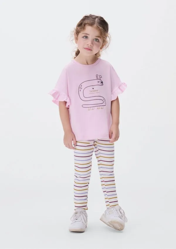Conjunto Infantil Menina Estampado - Rosa 004