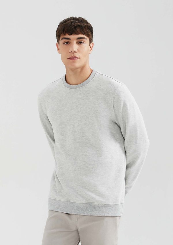 Blusão Básico Masculino Comfort Em Moletom Peluciado - Cinza P