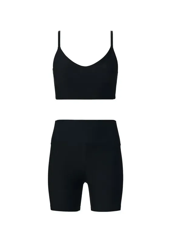 Kit Top E Bermuda Esportiva Proteção UV - Preto M