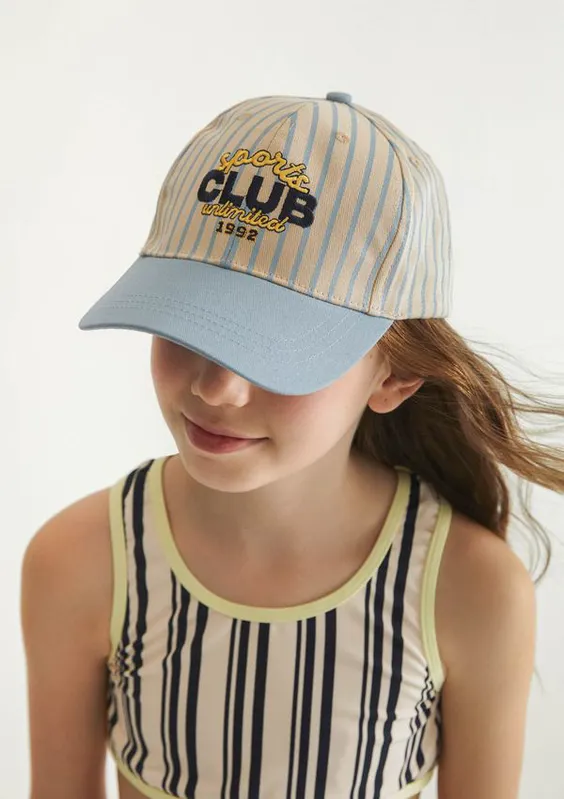 Boné Infantil Unissex Em Sarja - Azul P