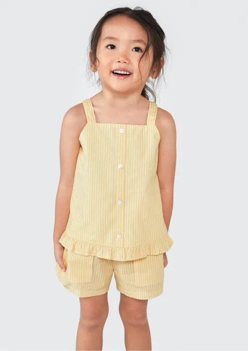Shorts Infantil Menina Toddler - Amarelo 002