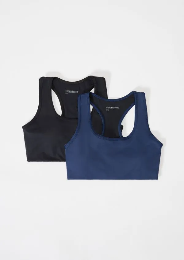Kit Com 2 Tops Esportivos Feminino Nadador - Multicolorido P