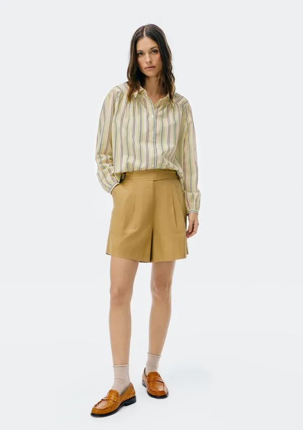 Shorts Feminino Evasê - Caqui 038