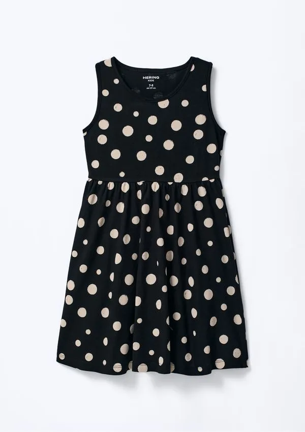 Vestido Curto Infantil Estampado - Preto 010