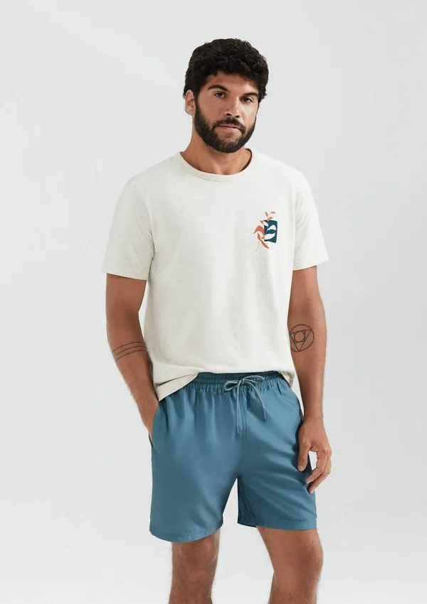 Shorts Praia Básico Masculino - Azul M