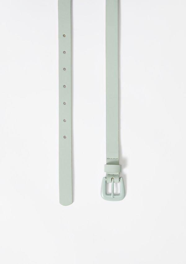 Cinto Feminino Fino Com Fivela De Metal - Verde P