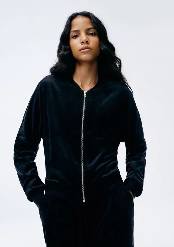 Jaqueta Feminina Em Plush - Preto G