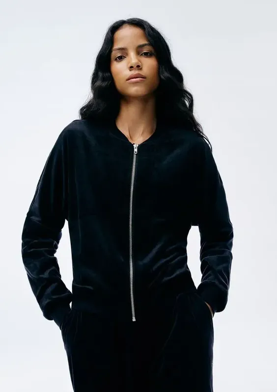 Jaqueta Feminina Em Plush - Preto G