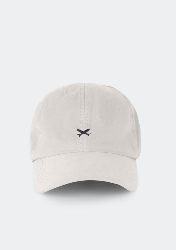 Boné Masculino Aba Curva Com Bordado - Off white UNI